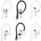 Ganchos para auriculares 4 pares de ganchos antipérdida compatibles con Apple AirPods 4, 3, 2, 1, cualquier auricular Bluetooth y auriculares deportivos para correr