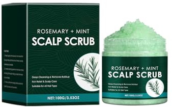 Rosemary Kopfhaut-Peeling Shampoo,Pflegende Haarbehandlung gegen Schuppen und Aufbau,Sanfte Reinigung mit Meeresextrakten,Rosmarin Kopfhaut Peeling Shampoo,100g