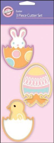 Wilton Set 3 TAGLIAPASTA TAGLIABISCOTTO Uovo Metallo Pasqua
