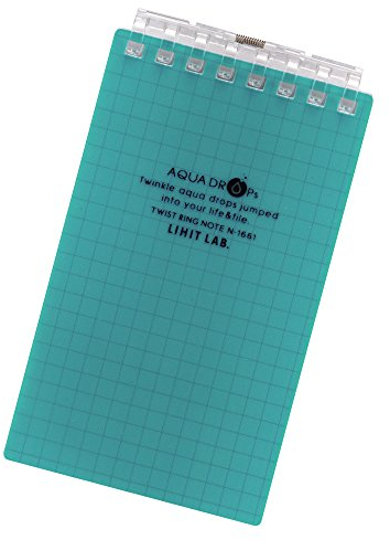 Lihit Lab Aqua Drops Twist Ring Memo Notepad - 2.8 X 4.7 - 5 mm Graph - 40 ...