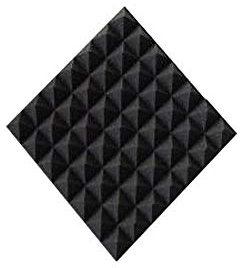 1x Akustikschaumstoff Mini's ca. 25x25x5cm anth/schwarz, normal, Schaumstoff Noppenschaumstoff