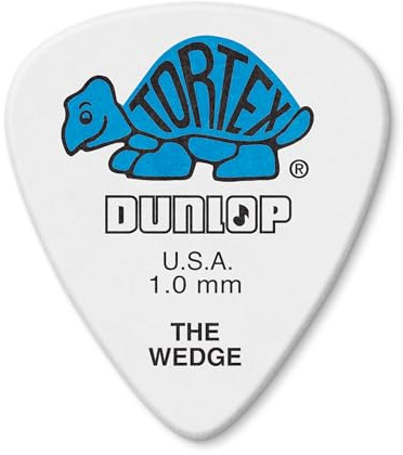 Dunlop 424P10 1.0mm Tortex Wedge Guitar Picks, 12-Pack
