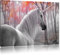 Pixxprint Einsames Einhorn im Wald, Größe: 120x80cm, Leinwandbild, fertig gespannt, Wandbild, Dekoration, Kunstdruck, kein Poster