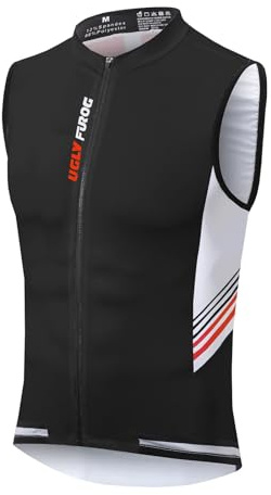 UGLY FROG Herren Ärmellos Sleeveless Radtrikot Triathlon Vest Mens Breathable Sleeveless Radtrikot Weste Radfahren Shirts Fahrrad Tops für Fahrrad