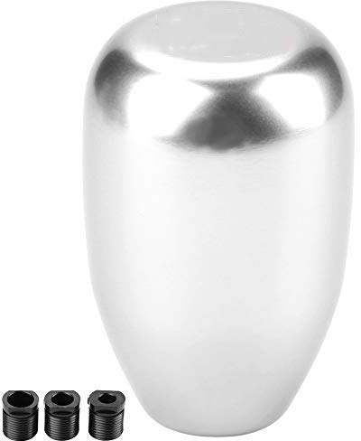 Schaltknauf 6 Gang Universal-Schaltknauf, 6 Gang Auto Universal Modification Metal Manual Knob Schaltkopf Shifter(Silber)