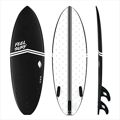 Surfbrett aus Schaumstoff EPS Feel Surf 5'4, 6', 7' oder 8' + 3 Derives