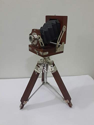 Trépied en bois pour appareil photo de cinéma style vintage