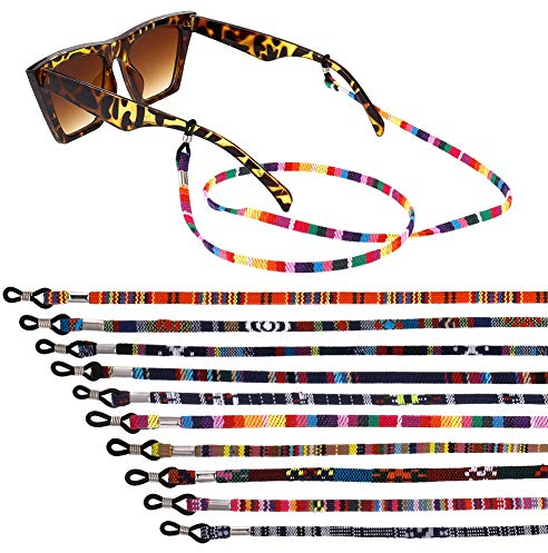 Opopark 10 Piezas Cordones Para Gafas, Gafas de Cadena Cuerda Gafas de Sol Cadena Gafas de Lectura Cordón Fijo