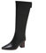 Stivale Donna al Ginocchio Stretch Stivali Alti Eleganti Scarpe Stivali con Zeppa Autunno Stivaletti Invernali Caldi Zip Laterale Punta Tonda Tacchi Alti Quadrati (39,Nero)