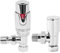 NRG Designer 15mm Chrome Angled TRV Thermostatic Radiator Valves Central Heating Tap and Manual Angled Valves