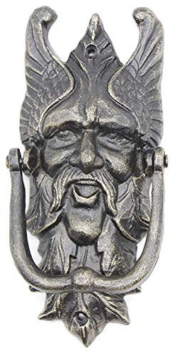 Türklopfer Grüner Mann Haustürgriff, Hand-Türklopfer im Landhausstil Im Innen- und Außenbereich mit Schlagplatte - Gusseisen, Landhof Stadthaus Dekor