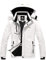 GEMYSE Homme Veste de Ski Imperméable de Montagne Manteau d'hiver Extérieur en Polaire Coupe-Vent avec Capuche (Blanc 83,M)