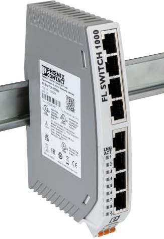 Phoenix Contact FL SWITCH 1000 Ethernet-Switch, 8 x RJ45 / 100Mbit/s, bis 100m für DIN-Schienen, 8, 24V dc
