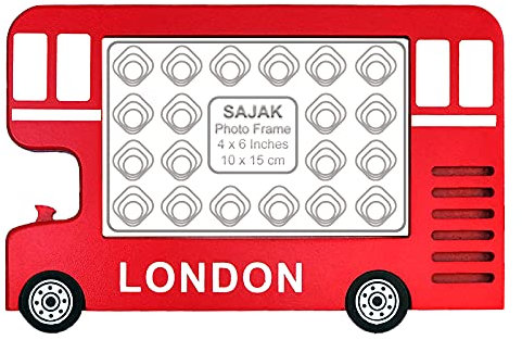 SAJAK 10.2 x 15.2 cm Retro Bilderrahmen (Rot, Horizontal, 30 x 14 cm)