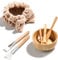 JPNK New Facial Mask Bowl Set, New DIY 6Pack DIY Clay Mask Mixing Kit (Brown)