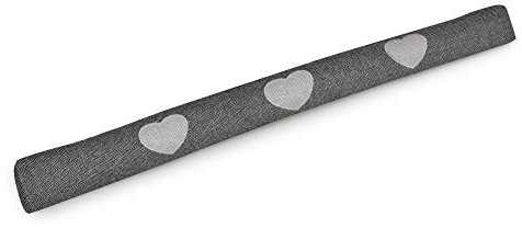 Beautissu Tuuli Bas de Porte 100 cm Poids 1,1 kg en Coton – comme Boudin de Porte ou Boudin de Fenêtre Contre Le Froid – Coussin de Porte Anthracite Robuste avec Remplissage et Tenue Ferme