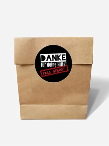 Aufkleber Mitgebseltüte rund DETEKTIV Kindergeburtstag Geburtstag Party Gasttüte Geschenktüte Gastgeschenk 10er SET