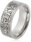 Ring für Männer und Frauen, 8 mm, Islam, muslimisch, Allah, Edelstahl, breiter Ring, islamisch, muslimisch, Gebet, religiöser Ring Schmuck, 7, Edelstahl, Kein Edelstein