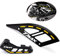 Velospeed Per Tmax 560 Tech Max Tmax 530 SX DX Tutti gli anni Staffe Pinze Freno Posteriore Disco Rotore Guard tmax530 tmax560 techmax Accessori (nero) - 3
