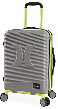 Hurley Torx Hardside Spinner Gepäck, Hellgrau Neon, Handgepäck 53,3 cm, Hellgrau Neon, Carry-On 21-Inch, Torx-Hartschalenkoffer