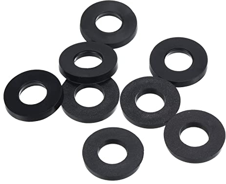 PATIKIL 8 Piezas Arandela Plana de Goma, M8 Arandela Plana de Goma Redondo Juntas Toricas para Tubería Manguera Sujetador Perno, 16mm x 2.2mm (OD*Gorsor), Negro