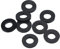 PATIKIL M8 Rondelle Plate Caoutchouc, 8 Paquet 8mm ID 16mm OD Étanchéité Entretoise Joint Anneau pour Robinet Tuyau Eau Tuyau Fixation Boulon,Noir