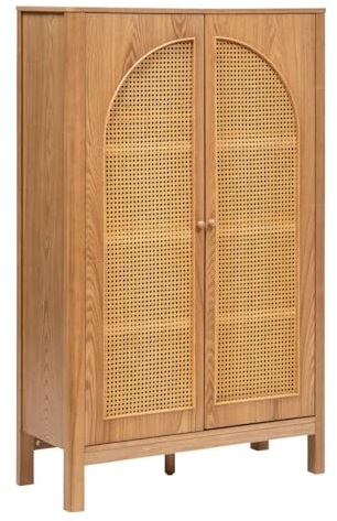 Atmosphera - 2-türiger Schrank Tiria Eschenfurnier - 92x40 cm - 2 Türen - Naturholz