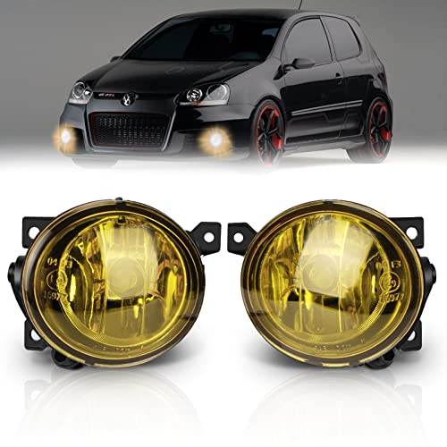 AutoBeeDen Nebelscheinwerfer für Volkswagen GTI Golf V/5 Jetta III/3 Scirocco Up Amarok, (VW 1K1 1K5 1K2 137 138), SEAT Mii KF1, Skoda Citigo, 10/2003-04/2017 (Gelb)
