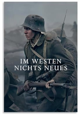 ENILSA Im Westen Nichts Neues The War Film Poster Dekorative Malerei Leinwand Wandkunst Wohnzimmer Poster Schlafzimmer Malerei 12x18inch(30x45cm)