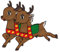 Rentier Weihnachten Aufnäher zum aufbügeln oder aufnähen Bügelbild Aufbügler für Kleidung gestickter Bügelpatch Applikation Hirsch Patch Größe 8,0 x 5,5 cm