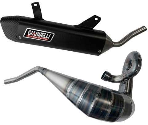 MARMITTA GIANNELLI compatibile con BETA RR 50 ENDURO MOTARD 2022 2023 E SILENZIATORE SONIC NERO