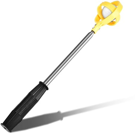 Cocoarm Pelota de golf Retriever, acero inoxidable, telescópica, pala de golf. Pala de recogida para putter, accesorios de golf, regalos para golfistas, 39-215 cm