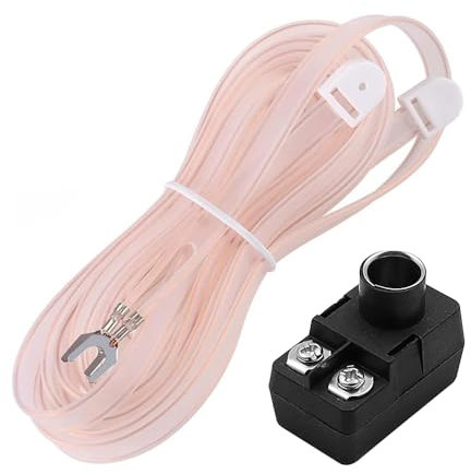 Antena interior FM Alnicov, antena de cable en T y adaptador de transformador F de 75 ohmios para mejorar la recepción estéreo de FM
