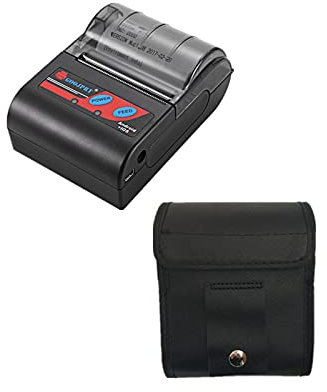 LEPREM Imprimante à Jet d'encre Portable Mini Portable sans Fil Bluetooth imprimante Ticket Thermique Imprimantes Mobiles Bill 58mm Papier pour Code Date Logo Étiquette(Color:Printer Stanard Set)