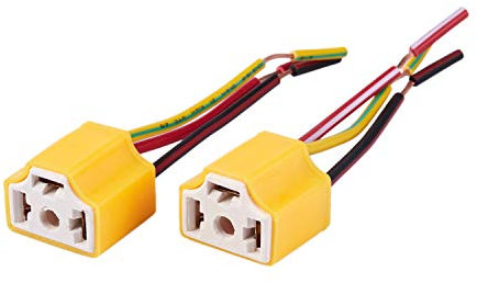 Janasiba 2 Stück H4 9003 HB2 Keramikdraht Scheinwerfer Sockel Plug
