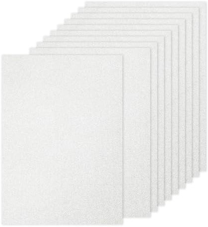 PATIKIL 20 Blatt Kartonpapier A4 250g - 21 x 29,7 cm - DIN Format Dickes Bastelkarton zum Basteln Hochzeit Karton Glitzer Papier Stanzen DIY Deko Bastelpapier Bedruckbar, Silber
