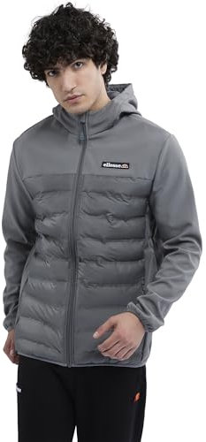 ellesse Cassiano Zip Jacket Giacca, Grigio, L Uomo