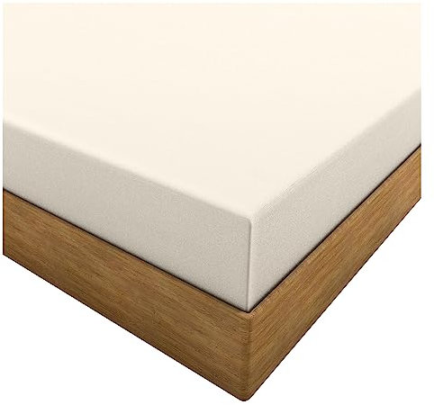 HOME ACE Cream Fitted Sheet Single Bed Sheets - Easy Iron Bed Sheets Single Bed Sheet Single Fitted Sheets 92CM x 190CM - Poly Cotton Single Bed Sheets Fitted Deep Fitted Single Sheet Fitted