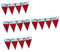 Garneck 4 Stück Weihnachts Fenstervorhänge Und Volants Fensterverkleidungen Weihnachtsmannmützen Vorhänge Weihnachts Volants Für Fenster Weihnachts Volant Vorhänge Weihnachts