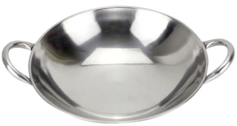LABRIMP Edelstahl-topf mit Rundem Boden Wok-pfanne Kochwerkzeug Metall-küchentopf Gesundes Kochen