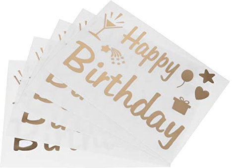HAWILLOSCH Happy Birthday Luftballon Aufkleber Selbstklebende Dekoration Für Geburtstagsfeiern Transparente Wandtattoos Für Party Deko Und Festlichkeiten