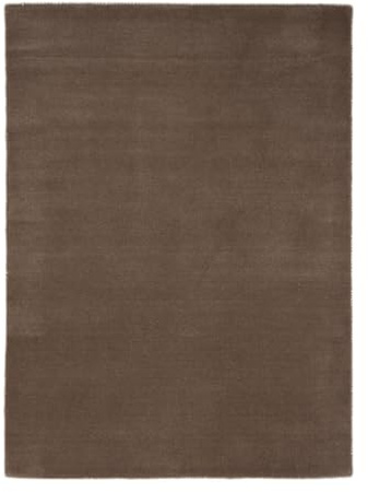 carpetfine handgefertigter Wollteppich Gabbeh Lola Taupe 140x200 cm Weich, Hochwertig, Zeitlos | Reine Schurwolle für Gemütlichkeit & Eleganz im Wohn- und Schlafzimmer