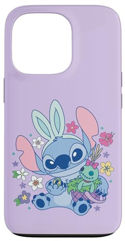 Disney Lilo & Stitch Cute Easter Bunny Stitch and Scrump Hülle für iPhone 13 Pro