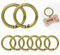 Karabiner Rund 33mm, 8stück Karabiner Ring O-Ring Zinklegierung Robust Karabiner Klein O-Ring Schlüsselanhänger Rundkarabiner Metallring für Tasche Schmuck Diy Handwerk Machen