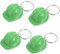 CLISPEED 4 Stück Bau Hut Helm-schlüsselanhänger Mini-schutzhelm Für Puppe Miniatur-bau-hüte- Bau Party Gefälligkeiten Bau-partyhüte Hut Schlüsselanhänger Zinklegierung Green