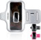 PORTHOLIC Brazalete Running con Bandas Reflectantes, Funda Deportiva Impermeable para iPhone 16/15 Pro Max/11/XS y Galaxy S25/S24 Ultra + Ranura Tarjetas, Soporte Auriculares y Correa Extensible