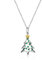 S Ensemble d'arbre de Noël Blanc Minimaliste avec Un Pendentif Vert Nano sans chaîne de Noël Noël