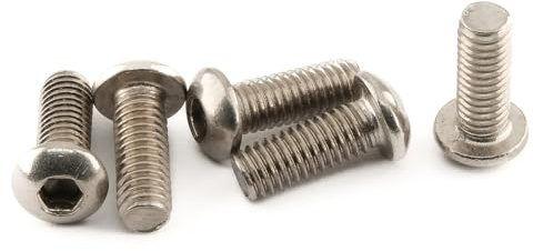 Minischrauben ISO-7380 Schrauben mit Halbrundkopf und Innensechskant in M 4 x 4mm aus Edelstahl A2-50 Stück