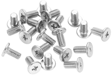 sourcing map M3-0.5 x 6mm 20Pcs Flat Round Head Screws 304 Stainless Steel Phillips Drive Machine Screws Hardware Fastener for Furniture Connection
