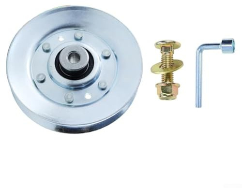 Jotekonoby Kit de remplacement pour poulie de courroie de tondeuse à gazon Y155H107RBA 146763 compatible avec LZ11577 Tendeur de courroie en métal durable pour débroussailleuse lisse